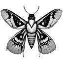 moth tattoo design idea