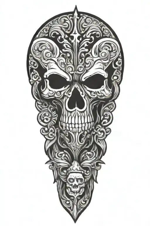 western leather tooling tattoo design idea