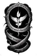 Biblical Scripture writing tattoo design idea