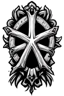 mariners cross tattoo design idea