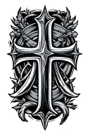 mariners cross tattoo design idea
