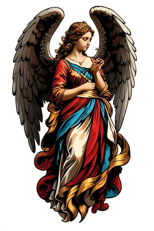 angel tattoo design idea