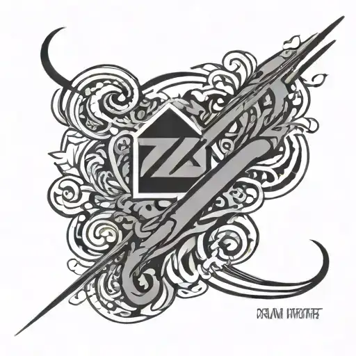 the numbers 2006 samoan design inspired vertical line tattoo design idea