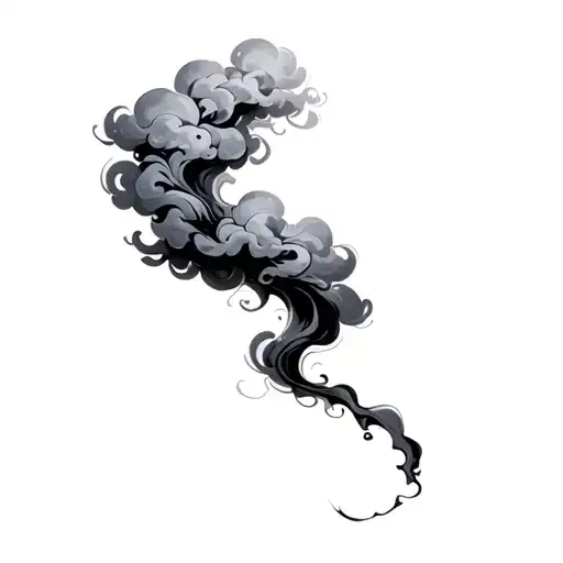 Coverup Clouds and Smoke tattoo design idea