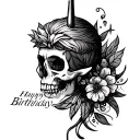 Birthday tattoo design idea