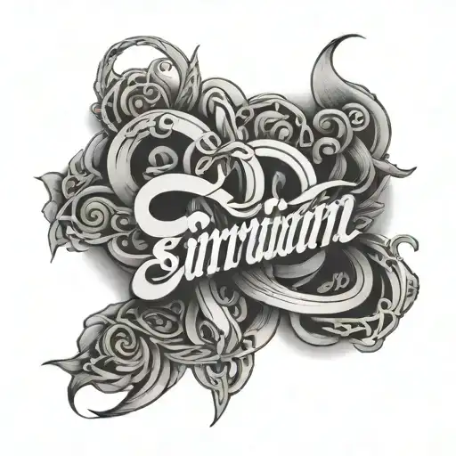 Eminem lyrics intertwined tattoo design idea