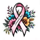 "Dewana Mom" "Dewana Mom" "Dewana Mom" august birth flowers with  multicolor cancer ribbon tattoo design idea