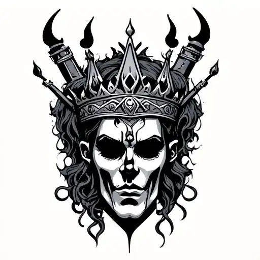back tatoo saying Dead-end king with kali tattoo design idea