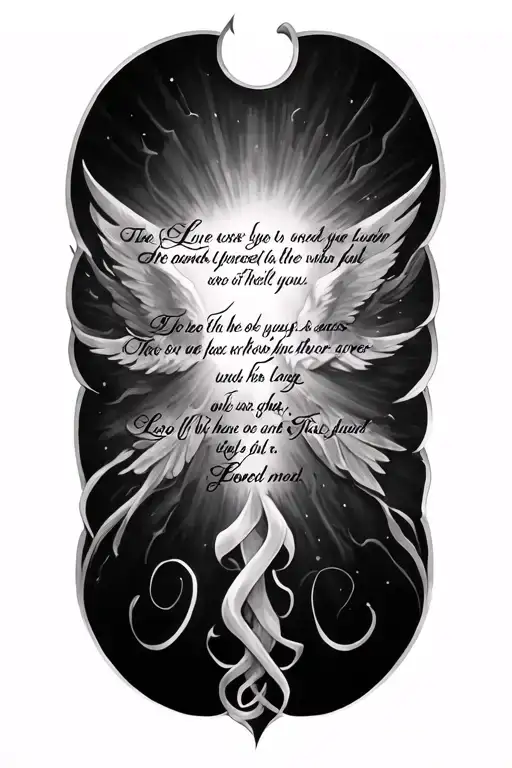 Lords Prayer tattoo design idea