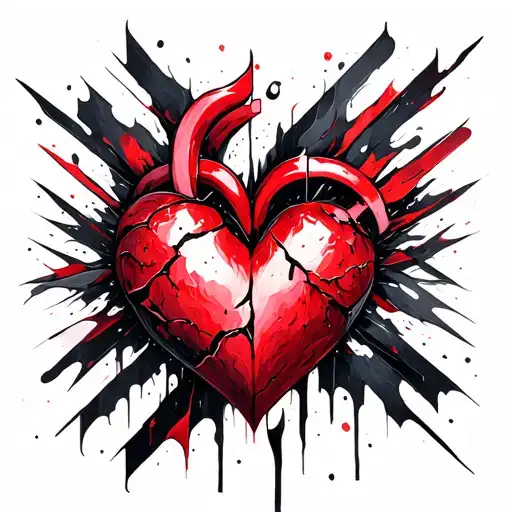 Broken Heart tattoo design idea