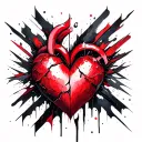 Broken Heart tattoo design idea