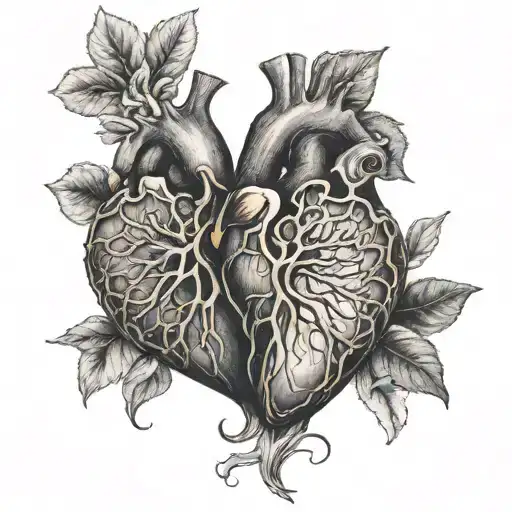 two hearts one soul tattoo design idea