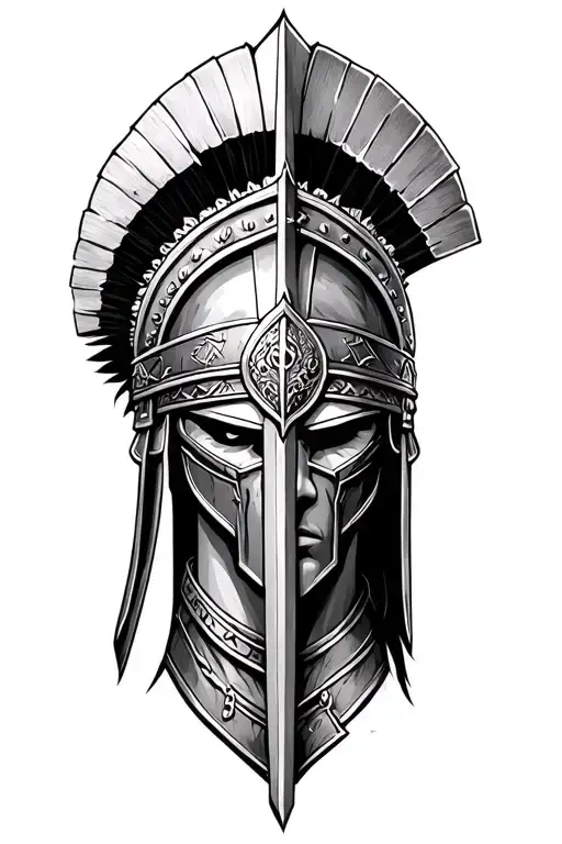 Gladiator Spartan tattoo design idea