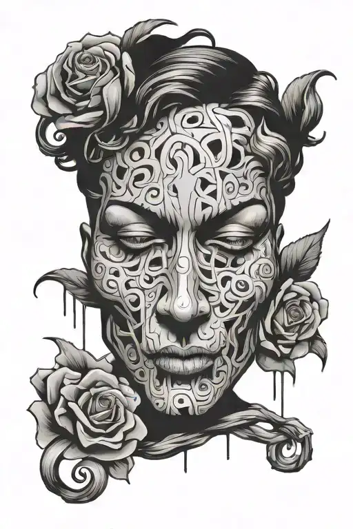 trapped inside ones self tattoo design idea