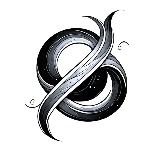 infinity circle shape tattoo design idea