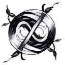 infinity circle shape tattoo design idea