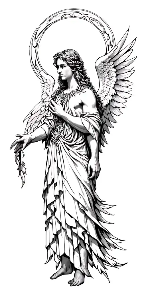 arc angel michael tattoo design idea