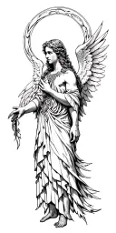 arc angel michael tattoo design idea