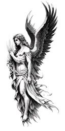 arc angel michael tattoo design idea