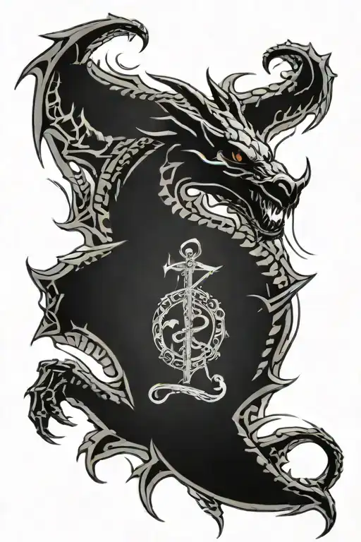 Skyrim dragon language tattoo design idea