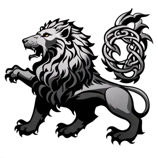 Celtic Lion tattoo design idea