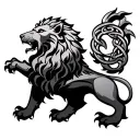 Celtic Lion tattoo design idea