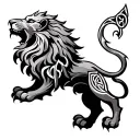 Celtic Lion tattoo design idea