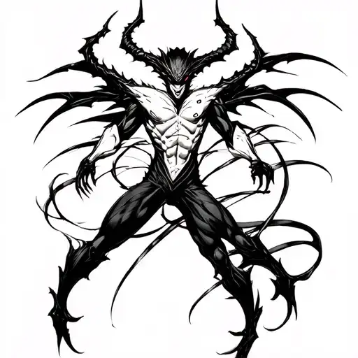 devilman crybaby cyber sigilsm tattoo design idea