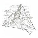 matterhorn triangle border tattoo design idea