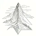 matterhorn triangle border tattoo design idea