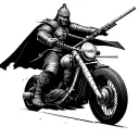 shogun warrior riding tattoo design idea