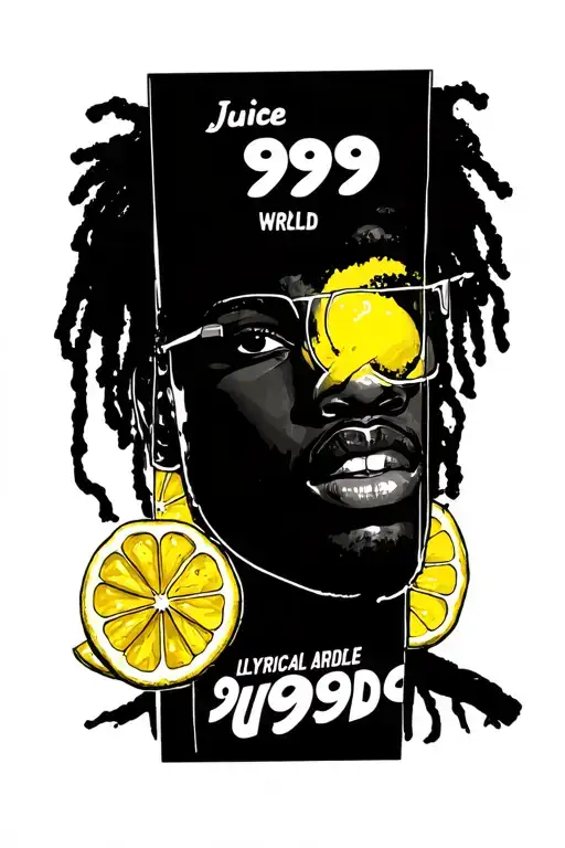 "999, Juice WRLD" "999, Juice WRLD" lyrical lemonade carton lean tattoo design idea
