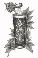 Molotov cocktail tattoo design idea