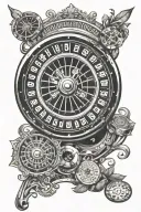 casino roulette wheel tattoo design idea