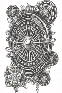 casino roulette wheel tattoo design idea