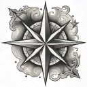True North Star tattoo design idea