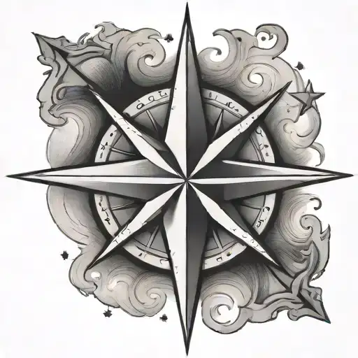 True North Star tattoo design idea
