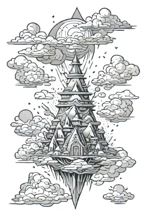 sky tengri tattoo design idea