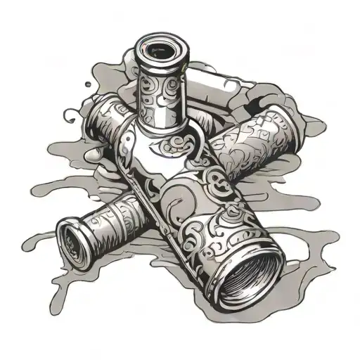 broken champage bottle cork glass tattoo design idea