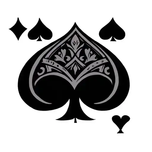 queen of spades symbol tattoo design idea