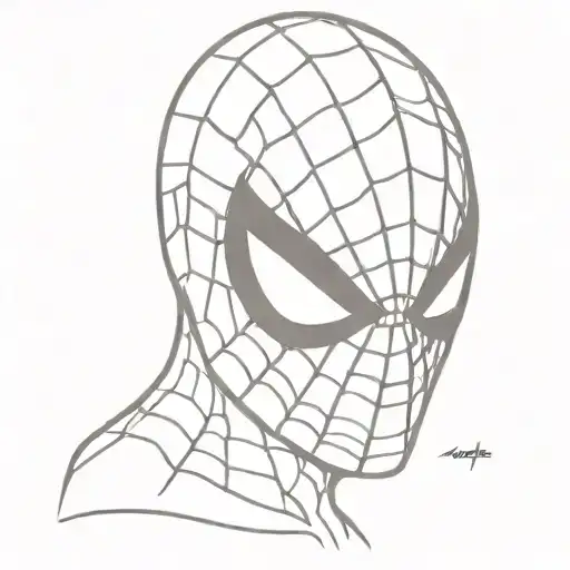 spiderman mask tattoo design idea