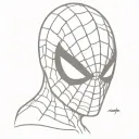 spiderman mask tattoo design idea