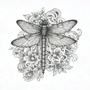 Semicolon Dragonfly tattoo design idea