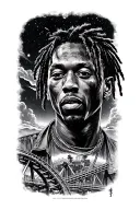 Travis Scott astroworld rollercoaster sleeve tattoo design idea