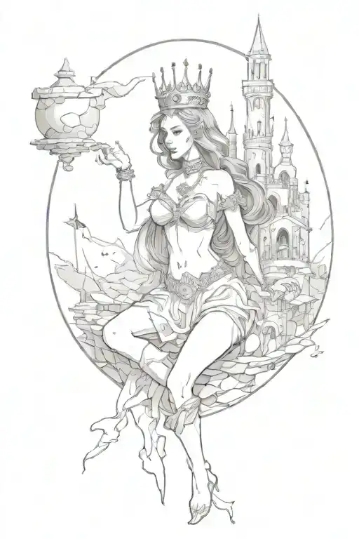 I'm queen of sandcastles he destroys tattoo design idea