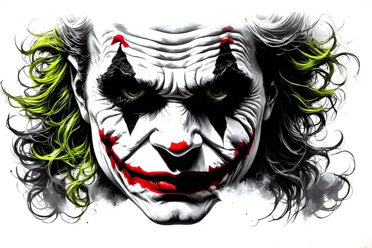 joker face tattoo design idea