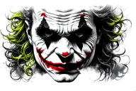 joker face tattoo design idea