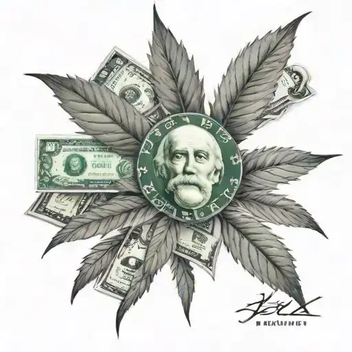 sexe money weed loyalty tattoo design idea