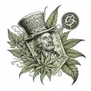 sexe money weed loyalty tattoo design idea