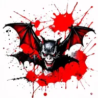 vampire bat tattoo design idea